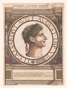 Retrato de Cláudio Tibério em uma moldura arquitetônica de Rudolf Wyssenbach
