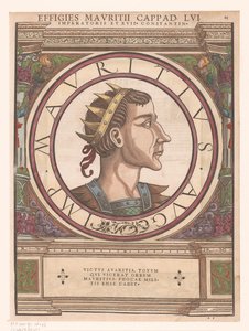 Retrato das Maurícias Capadócio em moldura arquitectónica de Rudolf Wyssenbach