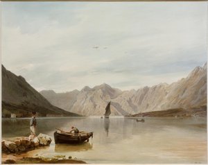 Vista contra Mula e Dobrota em Cattaro de Rudolf von Alt