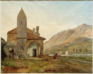 O mosteiro franciscano no vale Ombla, perto de Ragusa de Rudolf von Alt