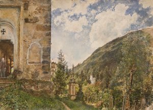 O cemitério em Gastein de Rudolf von Alt
