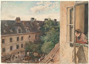Vista do Alservorstadt, 1872 de Rudolf von Alt