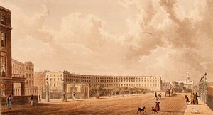 The Crescent, Portland Place, aquatint publicado em 1822