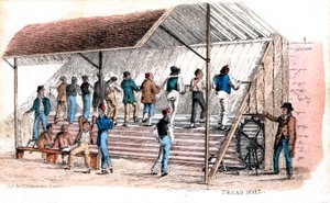 Esteira na prisão de Brixton, Londres, 1827