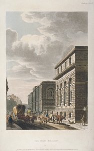 Vista de Old Bailey, olhando para o norte, cidade de Londres, 1814