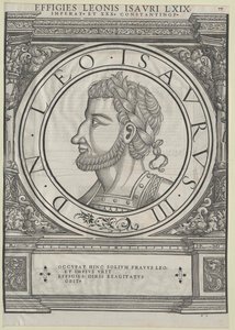 Imperador romano oriental Leão III (gravura)
