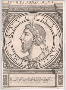 Arnulf, imperador romano da França Oriental (gravura) de Rudolph Wyssenbach