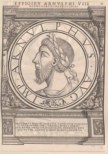 Arnulf, imperador romano da França Oriental (gravura) de Rudolph Wyssenbach