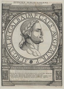Imperador romano Galba (impressão) de Rudolph Wyssenbach
