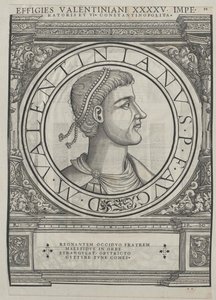 Imperador romano Valentiniano II (gravura)