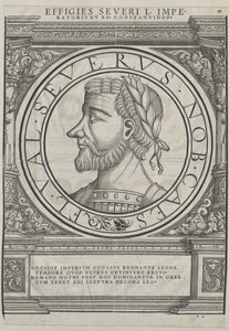 Imperador romano ocidental Libius Severus (gravura)