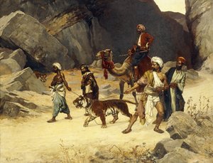 A caça ao tigre, 1896 de Rudolphe Ernst
