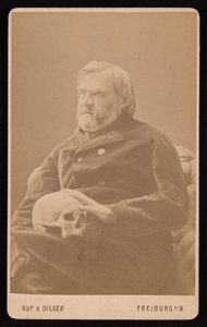 Retrato de Alexander Ecker 1816-1887, por volta de 1870. de Ruf and Dilger