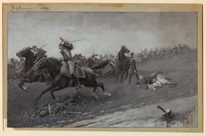 Blücher Unhorsed em Ligny