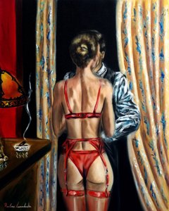 Ecos da noite, 2025 (óleo sobre tela) de Ruslana Levandovska
