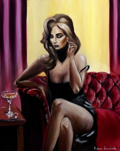 Gilded Grace, 2023 (óleo sobre tela)