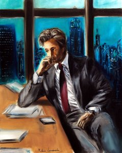 Late Night III, 2024 (óleo sobre tela) de Ruslana Levandovska