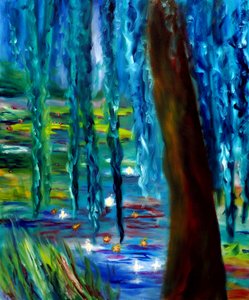 Jardim Japonês de Monet em Giverny, painel da direita, 2024 (óleo sobre tela)