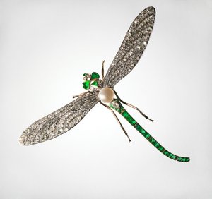 Broche em forma de libélula, final do século XIX