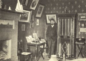 Anton Chekhov no seu estudo em Yalta, Crimeia. de Russian Photographer