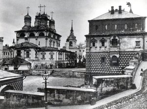 Casa dos Boyars Romanov no Mosteiro do Signo e a Catedral do Signo, Moscou de Russian Photographer