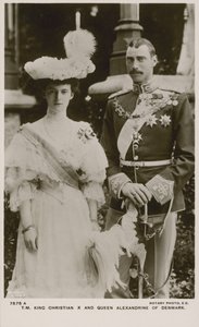 Rei Christian X e Rainha Alexandrine da Dinamarca (foto a p/b) de Russian Photographer