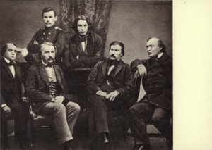 L N Tolstoi com escritores-contribuintes da revista "Sovremennik", Peterburg de Russian Photographer