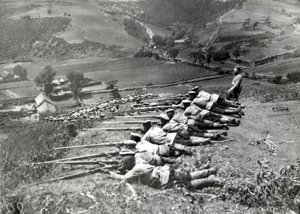 Tropas russas durante a guerra russo-japonesa, 1904 de Russian Photographer