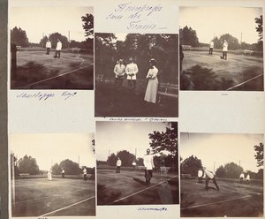 A Família Imperial Russa, página de um álbum de fotografias, c.1897-99 (foto p - b) (ver também 487673-80) de Russian Photographer