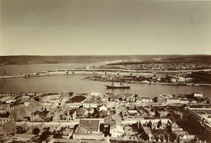 A baía do Sul e Cape Paul em Sebastopol (Sebastopol). Foto de albumina, final da década de 1850. Instituto de História da Cultura Material, São Petersburgo de Russian Photographer