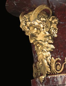 Detalhe de um par de vasos, c.1790 de Russian School