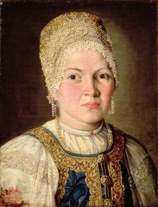 Retrato de uma mulher em traje russo, 1769