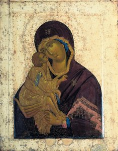 A Virgem do Don Ícone de duas faces, c1390. de Russian icon.