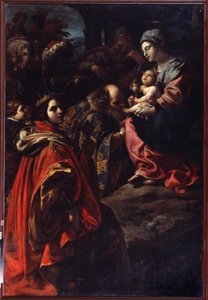 A Adoração dos Magos. Pintura de Rutilio Manetti (1571-1639). Óleo sobre tela. Arte italiana, estilo barroco. Museu Estatal de Arte, Yekaterinburg, Rússia.