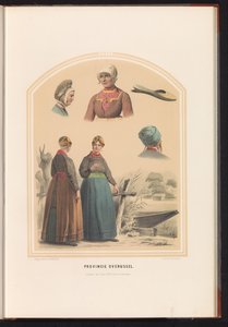 Traje tradicional de Overijssel, 1857 Província de Overijssel / XXVI (título no objeto) de Ruurt de Vries