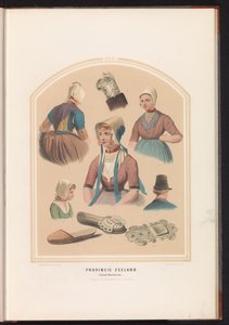 Traje tradicional da ilha de Walcheren na Zelândia, 1857 Província da Zelândia. Ilha de Walcheren / XXXI (título no objeto)