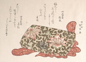 Bolsa de couro com fivela em forma de cachorrinho, provavelmente 1814., provavelmente 1814. de Ryugetsusai Shinko