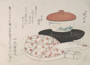 Xícara de chá e aquecedor de chá. de Ryugetsusai Shinko