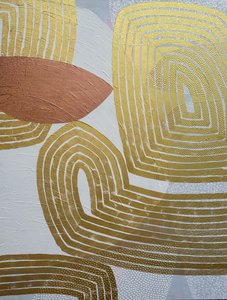 Curvas abstratas douradas de SAN STARLING