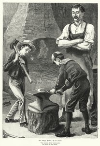 The Village Smithy (gravura) de S.T. (after) Dadd