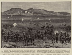 Com o 62º Imperial Yeomanry, seu primeiro combate, a vinte milhas de Kroonstad