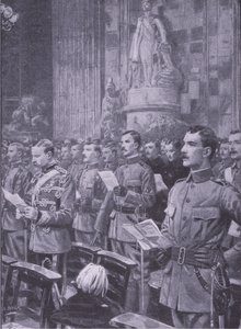 Voluntários imperiais da cidade em St Pauls, ilustração fromAfter Pretoria: The Guerilla War, 1902