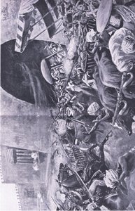 Motim Indiano: Como eles lutaram para acabar com a revolta no Hindustão, ilustração das Batalhas Britânicas na Terra e no Mar, 1915
