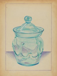 Recipiente de vidro de S. Brodsky