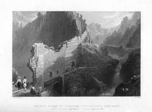Muralhas em ruínas de Antioquia, o antigo Anathoth, 1841
