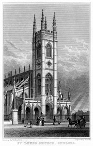 Igreja de São Luís, Chelsea, Londres, 1828.
