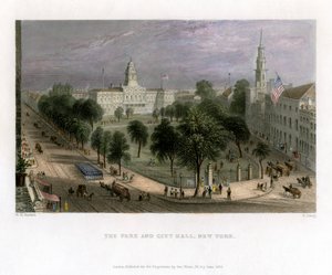 The Park and City Hall, Nova York, EUA, 1838.