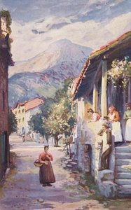 O Tamargue a partir de La Souche (litografia a cores) de Sabine Baring Gould