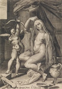 Vênus e Cupido, 1571-1650. de Sadeler