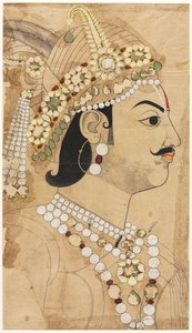 Retrato do marajá Pratap Singh 1764-1803, c. 1793. de Sahib Ram